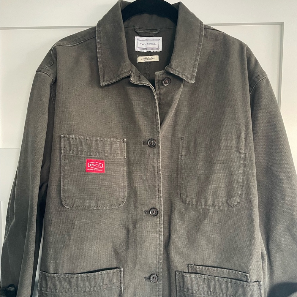 RVCA X Stela Maxwell Canvas Utility Military Chore Coat Jacket